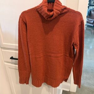 Rust Orange Turtleneck Sweater
